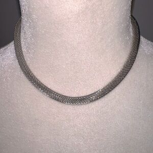 Chic Silver Mesh Necklace